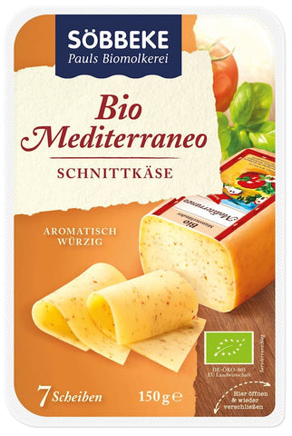 Mit Gewürzen und Kräutern gereifter Käse Scheiben BIO 150 g - SOBBEKE