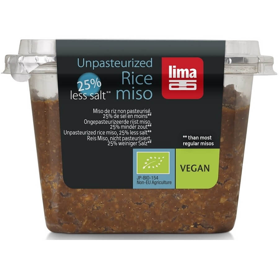 Miso (Sojabohnenpaste mit Reis) mit reduziertem Salzgehalt BIO 300 g - LIMA