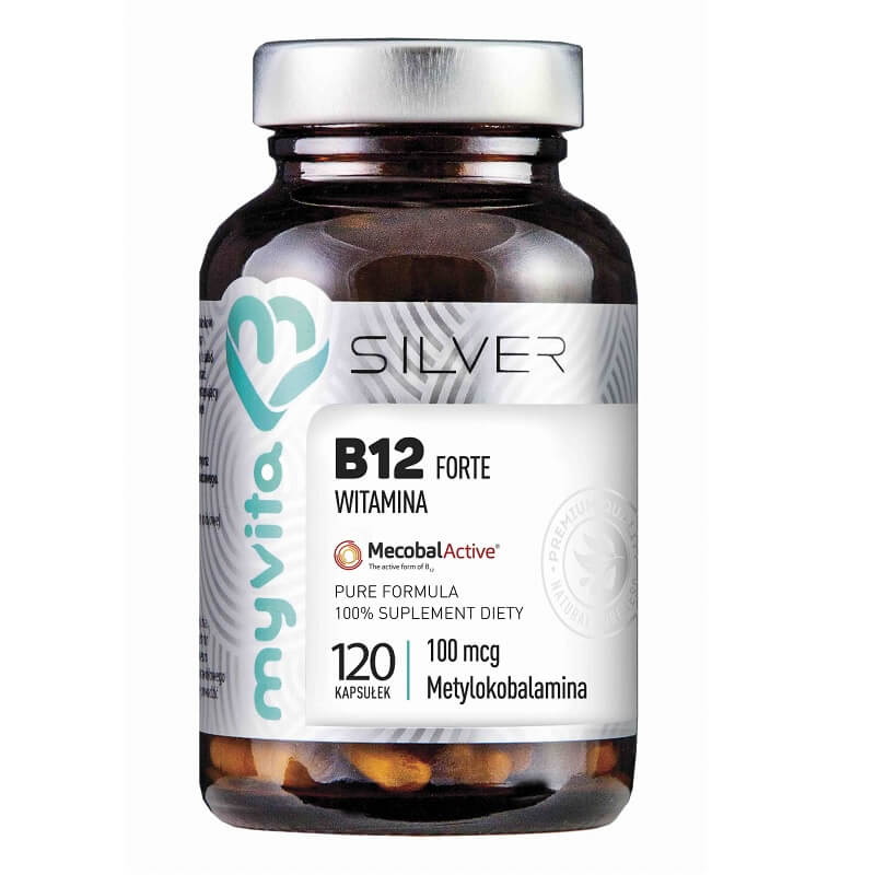 Vitamin B12 FORTE 100mcg Methylcobalamin 120 Kapseln MYVITA SILVER PURE