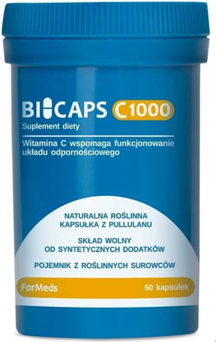 Bicaps Vitamin C 1000 1000 mg 30 Portionen 60 FORMEDS-Kapseln