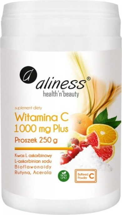 Vitamin C plus 1000 mg L-Säure - Ascorbinsäurepulver 250 g ALINESS