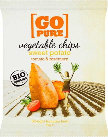 Glutenfreie Süßkartoffelchips BIO 40 g GO PURE