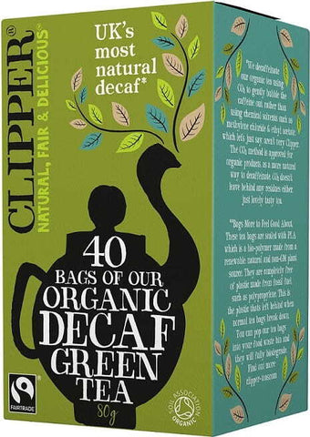 Grüner entkoffeinierter Tee aus fairem Handel BIO 80 g (40 x 2 g) - CLIPPER