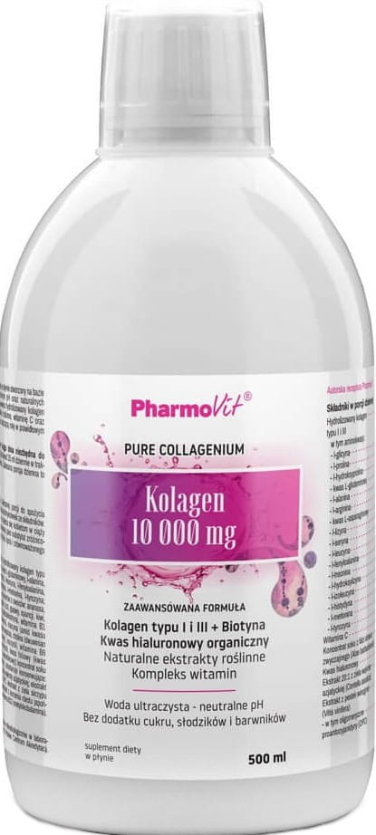 Kollagen Typ I und III 10000 mg Hyaluronsäure Biotin 500 ml PHARMOVIT