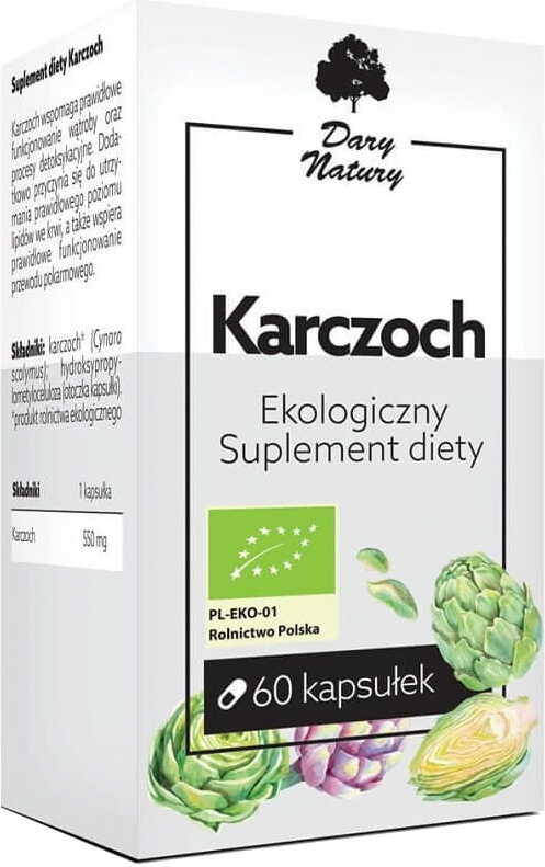 Artischocke BIO 60 Kapseln (550 mg) - GESCHENKE DER NATUR