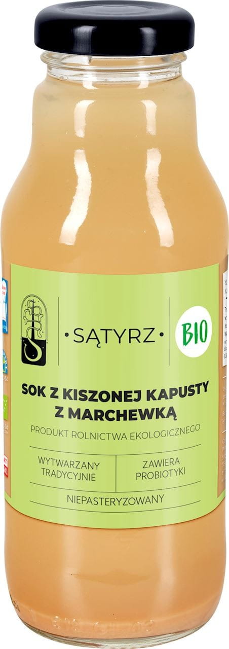 Probiotischer Saft aus Sauerkraut und Karotten BIO 500 ml - SĄTYRZ