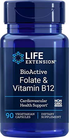 Bioaktive Folate und Vitamin B12 90 Kapseln LEBENSVERLÄNGERUNG