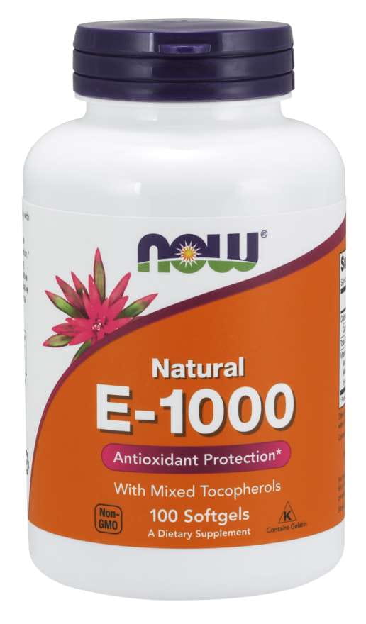 Vitamin E 1000 IE 100 Kapseln von NOW FOODS