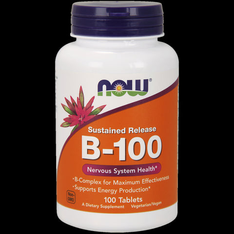 Vitamin B100 Vitaminkomplex mit verzögerter Freisetzung 100 NOW FOODS Tabletten