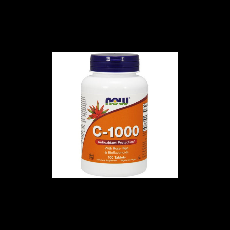 Vitamin C 1000 MG mit Bioflavonoiden und Hagebutte 100 Tabletten NOW FOODS