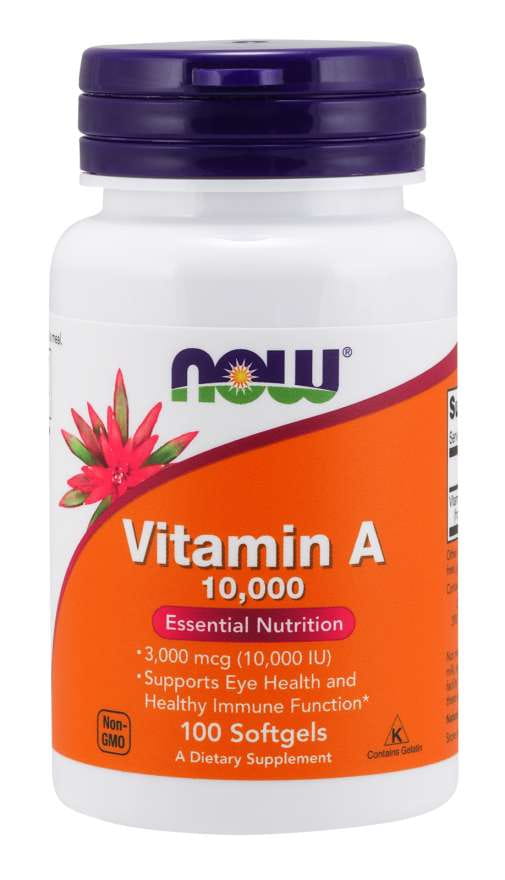 Vitamin A 10.000 IE 100 Kapseln NOW FOODS