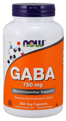 Gaba Gamma-Aminobuttersäure 750 MG 200 Kapseln NOW FOODS