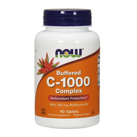 C1000 gepuffertes Vitamin C und Zitrus-Bioflavonoide 90 NOW FOODS Tabletten