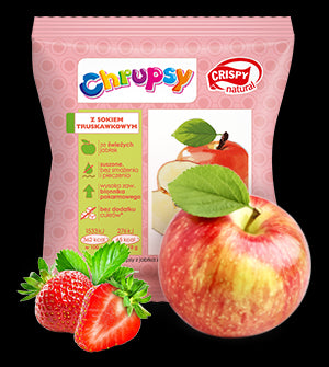 Apfelchips mit natürlichem Erdbeersaft 18g CRISPY