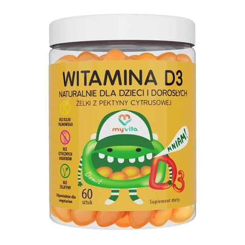 Vitamin D3 Gelees aus Zitruspektin 60 St - MYVITA