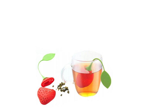 Tee-Ei aus Silikon - Erdbeere - VIVIO