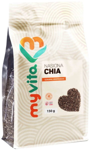 150g chia semienok znižuje krvný tlak MYVITA