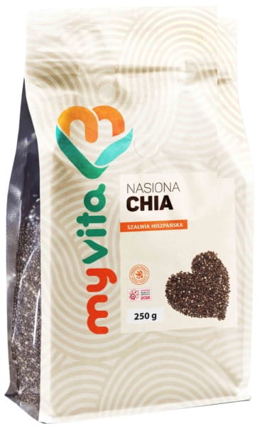250g chia semienok znižuje krvný tlak MYVITA