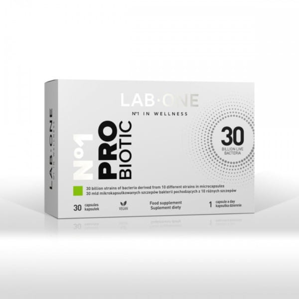Probiotic 30 capsules 10 strains from LAB ONE