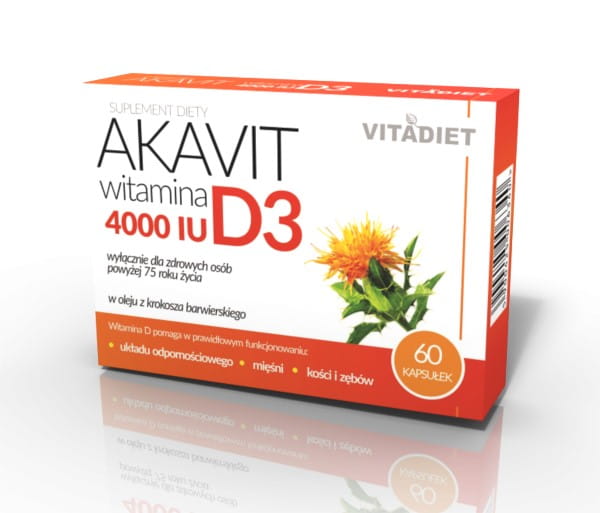 Akavit Vitamin D3 4000 IE 60 Kapseln VITADIET