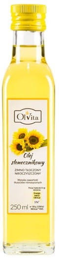 Cold pressed sunflower oil 250ml OLVITA